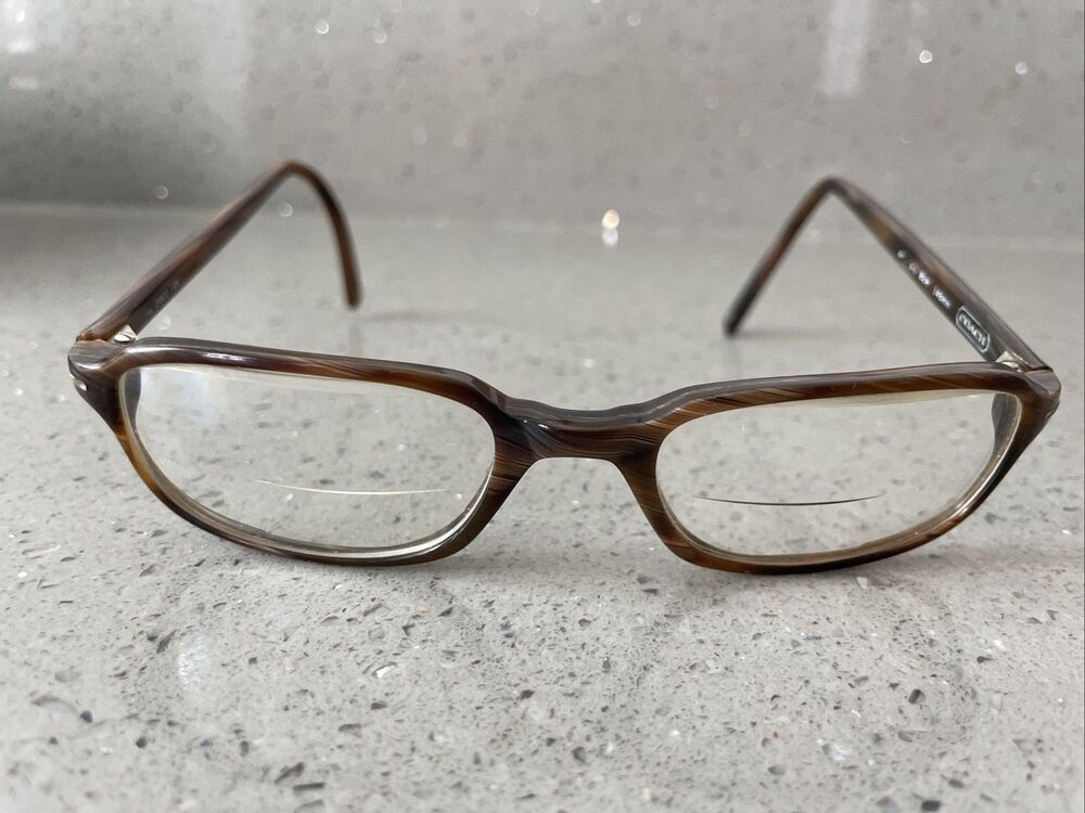 Coach Eyeglasses Frames ONLY 2001 020 Italy 50-19-145 BUH brown full rim